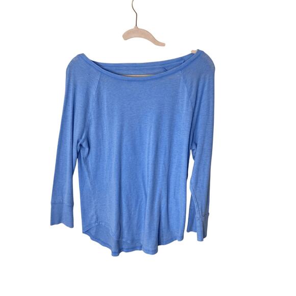 Mossimo Women's Baby Blue Softgirl Collegiate Basic Long Sleeve - Picture 1 of 4